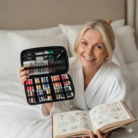 Antistresová kniha vyšívania: Kompletná sada so 60+ vzormi