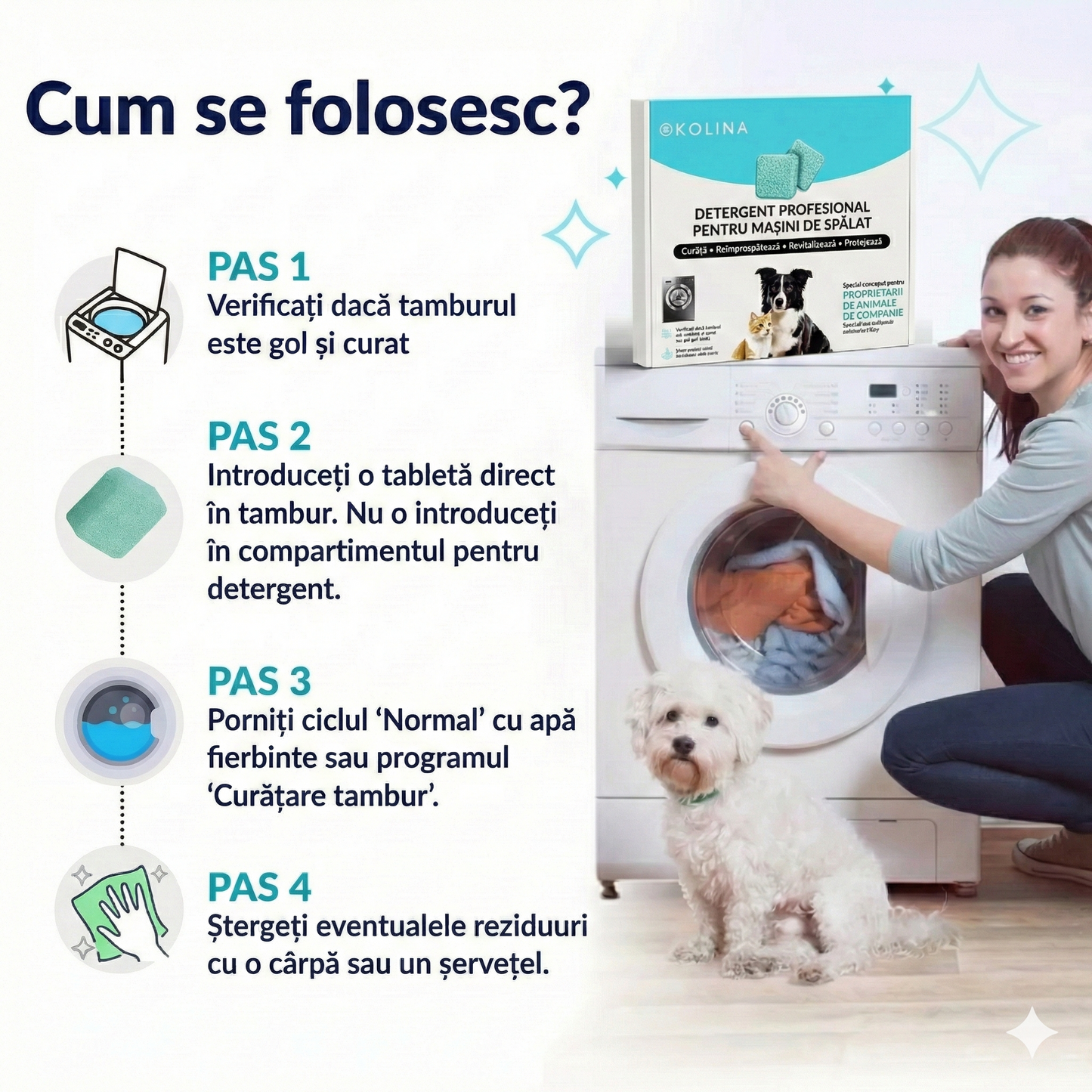 Profesjonalny środek czyszczący do pralki – aktywne enzymy